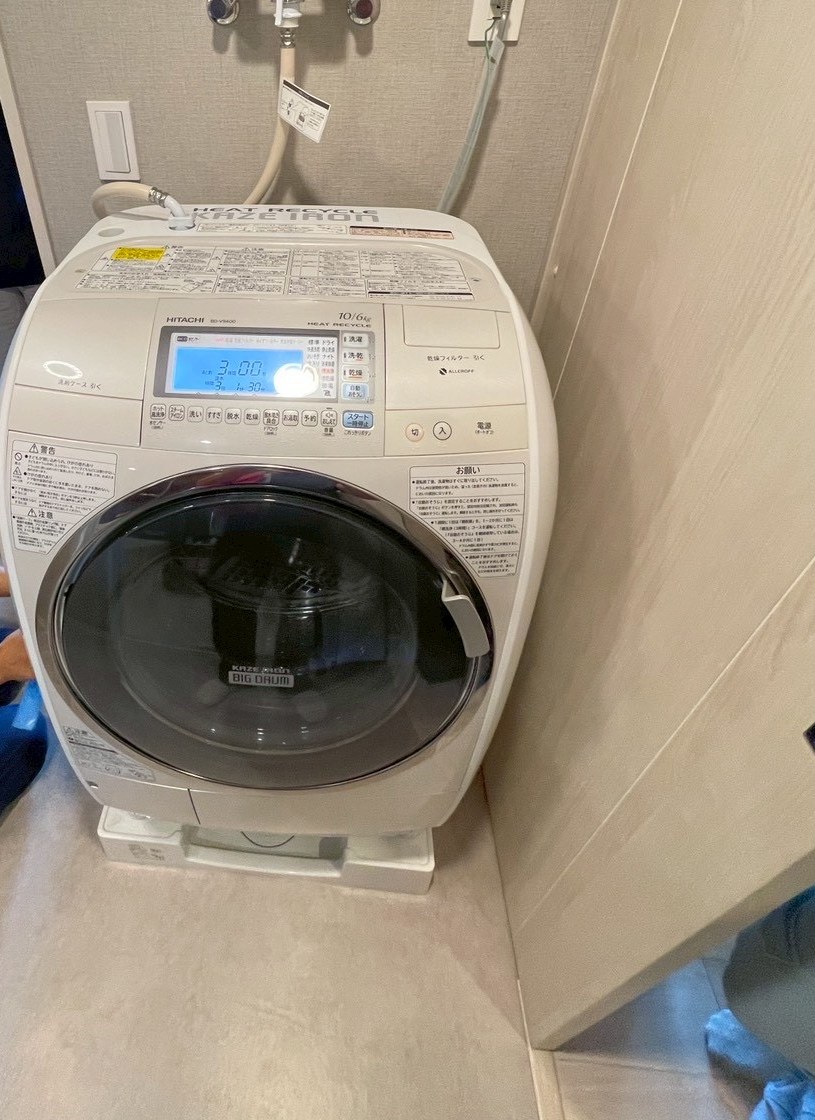 札幌市中央区北3条西 日立 BD-V9400 ドラム式洗濯機 点検